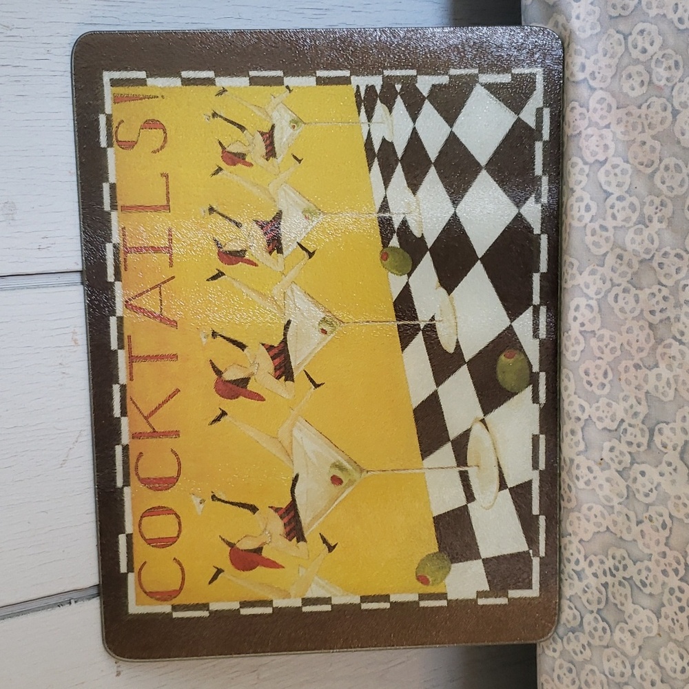 Cocktails Glass Cutting Board